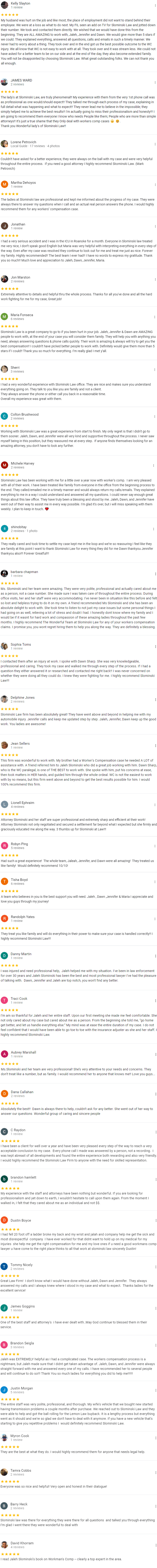 Slominski Law Google Reviews