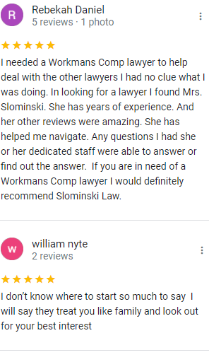 Slominski Law Google Reviews